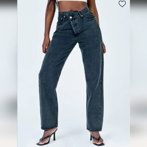 Princess Polly Asymmetrical Jeans
